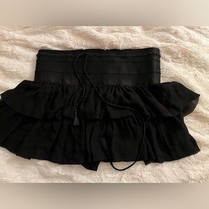 Flannel America ruffle flirt skort small black